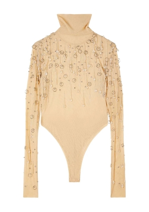 Patrizia Pepe bead-embellishment bodysuit - Neutrals