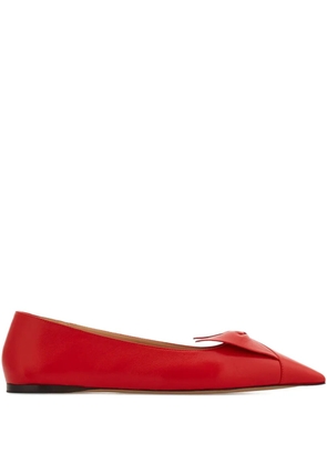 Ferragamo Bow ballerina shoes - Red
