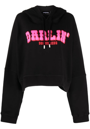 DSQUARED2 Darlin' logo-print cotton hoodie - Black