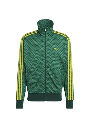adidas Firebird printed zipped sweatshirt - Green