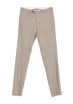 Incotex pressed-crease trousers - Brown