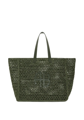 ANINE BING logo appliqué tote bag - Green