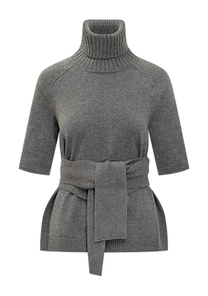 Lanvin turtleneck belted top - Grey