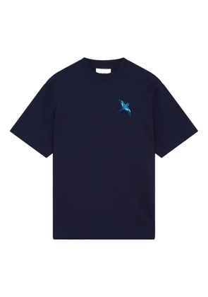 Axel Arigato bird-embroidered T-shirt - Blue