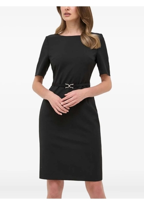 BOSS belted short-sleeve dress - Black