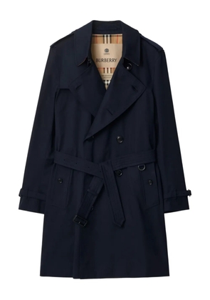 Burberry belted double-breasted trench coat - Blue