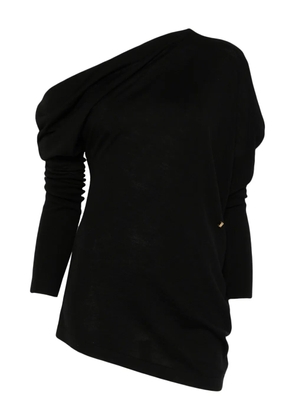 Moschino logo-charm top - Black