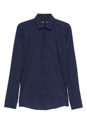 BOSS long-sleeved patterned shirt - Blue