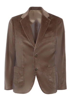 Lardini corduroy single-breasted blazer - Brown