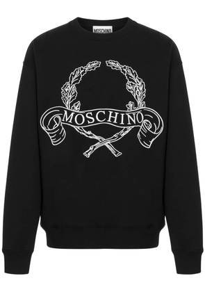 Moschino logo-embroidered sweatshirt - Black