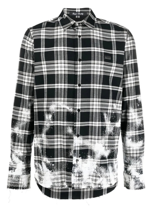 Philipp Plein Gothic Plein checked cotton shirt - Black
