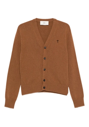AMI Paris V-neck button cardigan - Brown