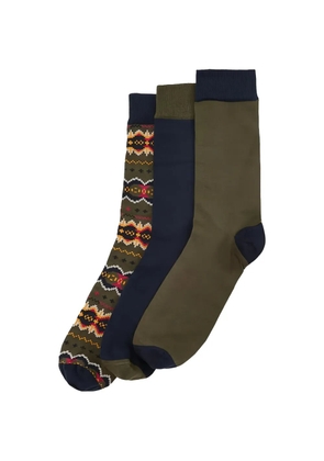 Barbour fair-isle socks (pack of three) - Green