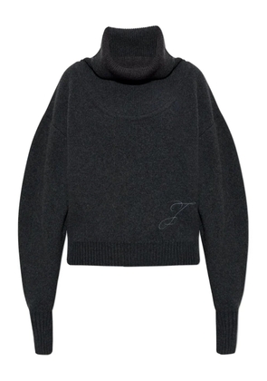 Jacquemus Pallone turtleneck embroidered sweater - Grey