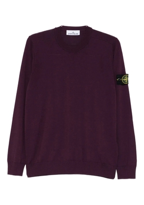 Stone Island crew-neck virgin-wool sweater - Purple