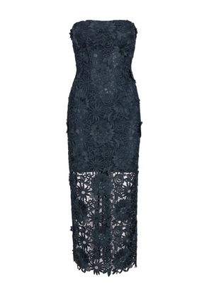 ROTATE BIRGER CHRISTENSEN floral-lace midi dress - Blue