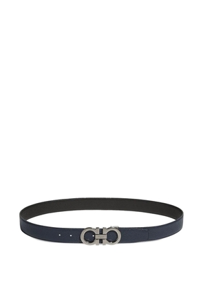 Ferragamo gancini-buckle leather belt - Blue