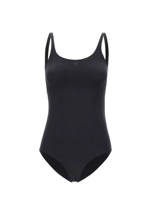 Courrèges cut-out logo swimsuit - Black