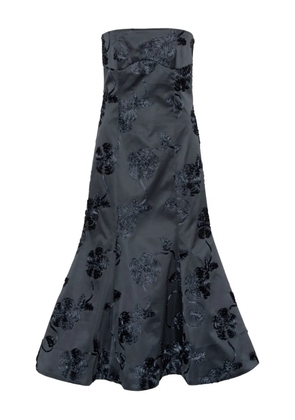 ROTATE BIRGER CHRISTENSEN 3d flower midi dress - Blue