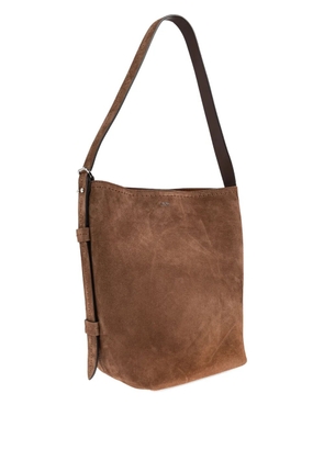 Max Mara Archeti suede shoulder bag - Brown
