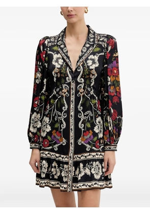 FARM Rio Rococo Flowers mini dress - Black