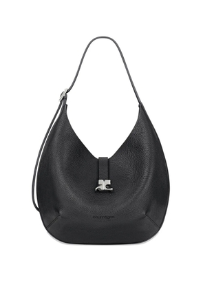 Courrèges logo-buckle shoulder bag - Black