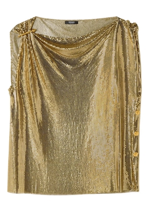 Versace safety pin mesh top - Gold