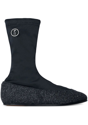 Kiko Kostadinov Proxima panelled logo ballet boots - Black