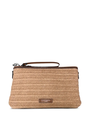 GIANNI CHIARINI Marcella raffia clutch bag - Neutrals