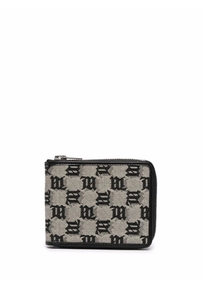 MISBHV jacquard monogram zipped wallet - Neutrals