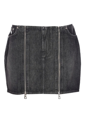 Jean Paul Gaultier zip-front pocket mini skirt - Grey