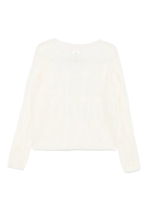 LIU JO cable-knit cropped sweater - Neutrals