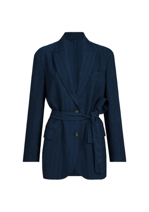 Brunello Cucinelli chalk stripe blazer - Blue