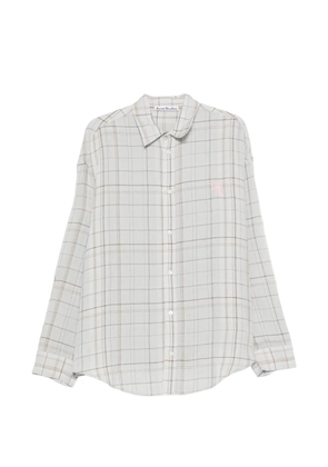 Acne Studios checked embroidered shirt - Grey