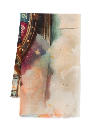 D'aniello graphic-print scarf - Neutrals