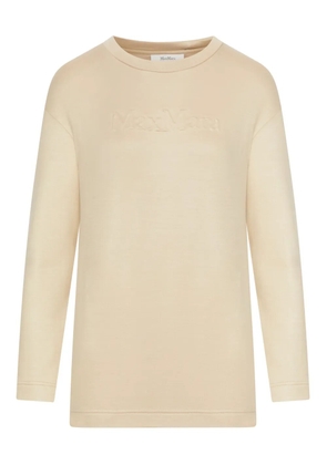 Max Mara logo-embossed sweatshirt - Neutrals