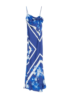 MSGM printed maxi dress - Blue