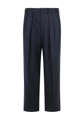 TOM FORD pinstripe-pleated trousers - Blue