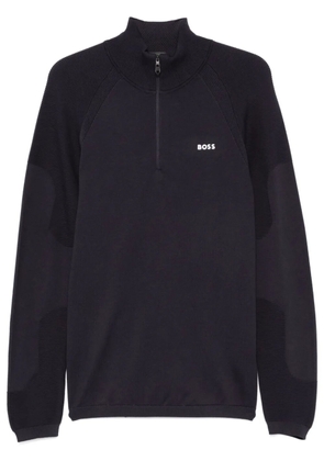 BOSS rubberised-logo sweater - Blue