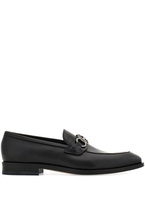 Ferragamo Gancini-buckle loafers - Black