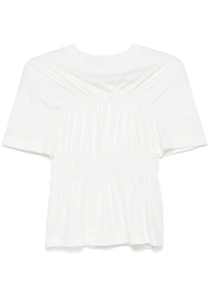 Alexander McQueen gathered detail T-shirt - White