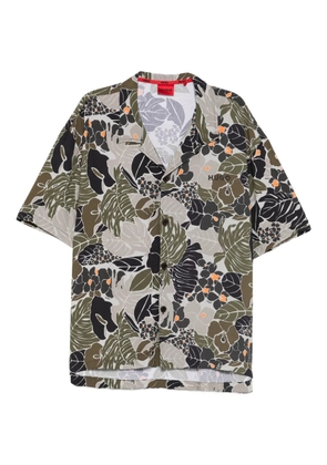 HUGO floral-printed shirt - Green
