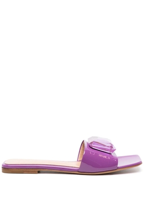 Gianvito Rossi Jaipur crystal-embellished slides - Purple