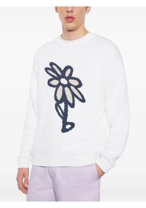 Maison Kitsuné Daisy-intarsia jumper - White