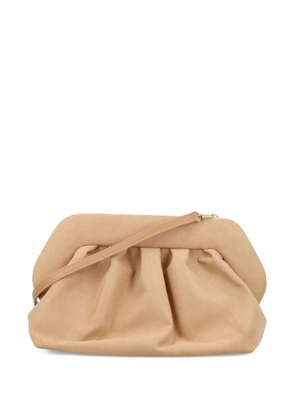 Themoirè Bios pleated-frame clutch bag - Neutrals
