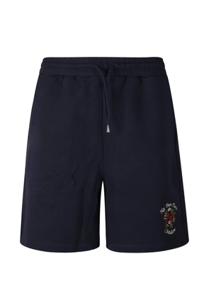 Drôle De Monsieur embroidered-logo track shorts - Blue
