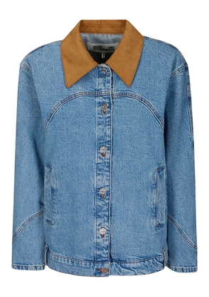 Baum Und Pferdgarten suede-collar jacket - Blue