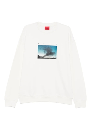 HUGO graphic-print sweatshirt - White
