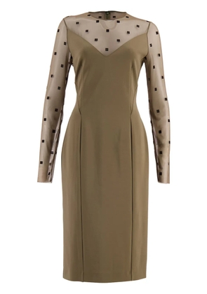 Givenchy logo-jacquard midi dress - Green