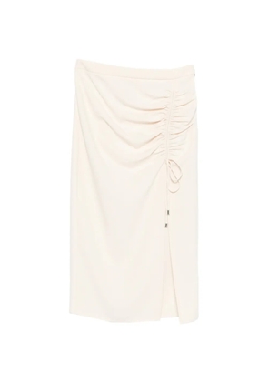 Patrizia Pepe drawstring-detail midi skirt - Neutrals